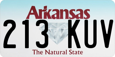 AR license plate 213KUV