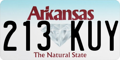 AR license plate 213KUY