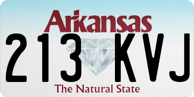 AR license plate 213KVJ