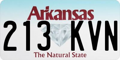 AR license plate 213KVN