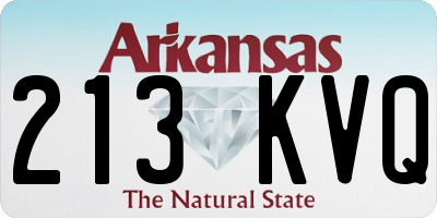 AR license plate 213KVQ