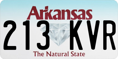 AR license plate 213KVR