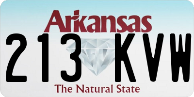 AR license plate 213KVW