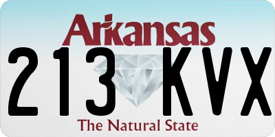 AR license plate 213KVX