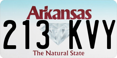 AR license plate 213KVY