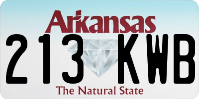 AR license plate 213KWB