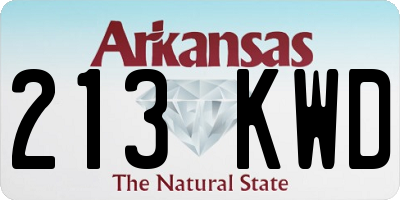 AR license plate 213KWD