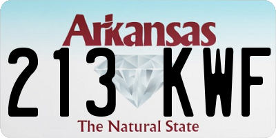 AR license plate 213KWF
