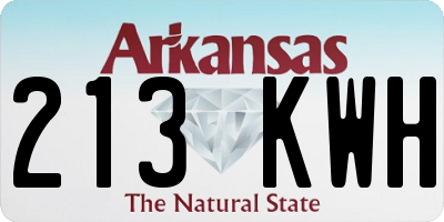 AR license plate 213KWH