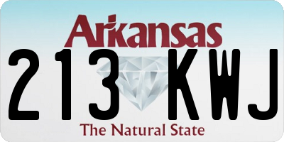 AR license plate 213KWJ