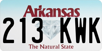 AR license plate 213KWK