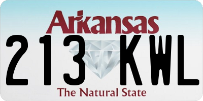 AR license plate 213KWL