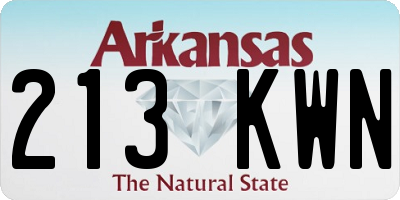 AR license plate 213KWN