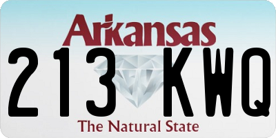 AR license plate 213KWQ