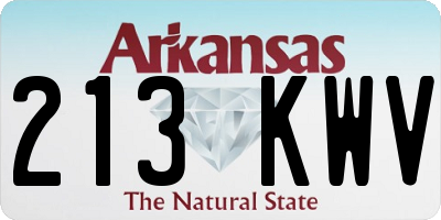 AR license plate 213KWV