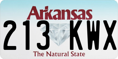 AR license plate 213KWX