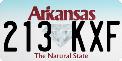 AR license plate 213KXF