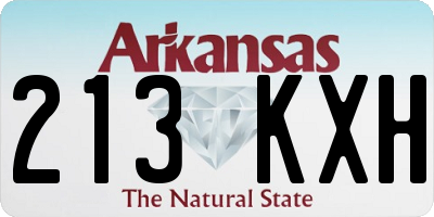 AR license plate 213KXH