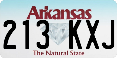 AR license plate 213KXJ