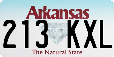 AR license plate 213KXL
