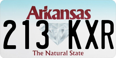 AR license plate 213KXR