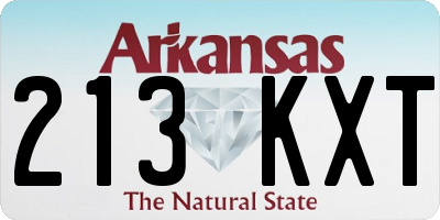 AR license plate 213KXT