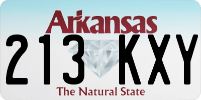 AR license plate 213KXY