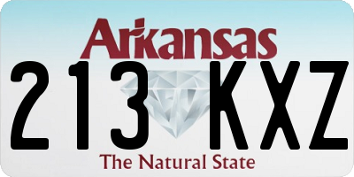 AR license plate 213KXZ