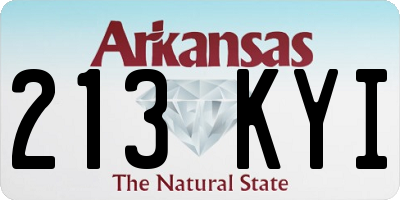 AR license plate 213KYI