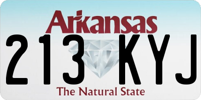 AR license plate 213KYJ