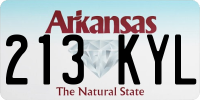 AR license plate 213KYL