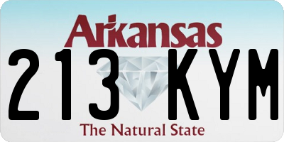 AR license plate 213KYM