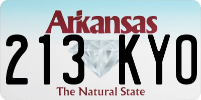 AR license plate 213KYO