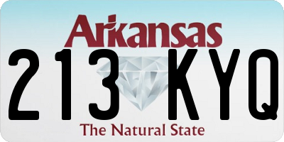 AR license plate 213KYQ