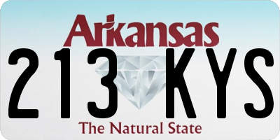AR license plate 213KYS