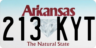 AR license plate 213KYT