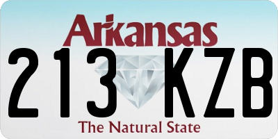 AR license plate 213KZB