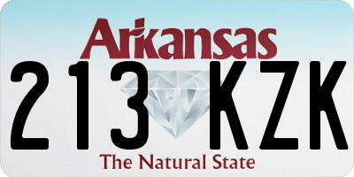 AR license plate 213KZK