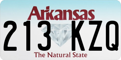 AR license plate 213KZQ