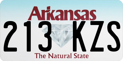 AR license plate 213KZS