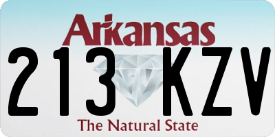 AR license plate 213KZV