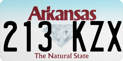 AR license plate 213KZX