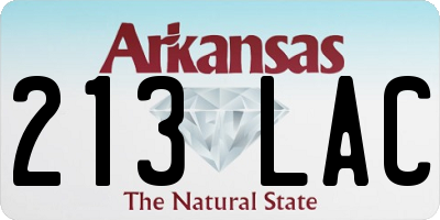 AR license plate 213LAC