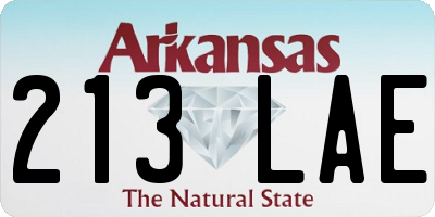 AR license plate 213LAE