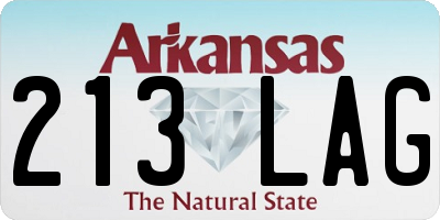 AR license plate 213LAG