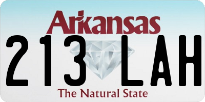 AR license plate 213LAH
