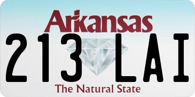 AR license plate 213LAI