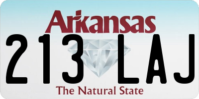 AR license plate 213LAJ