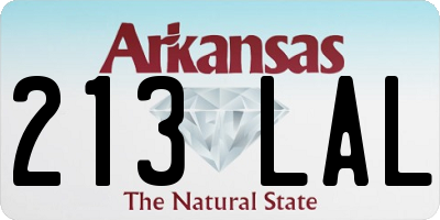 AR license plate 213LAL
