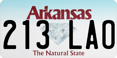 AR license plate 213LAO